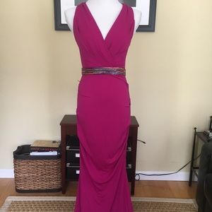 Nicole Miller Stretchy Pink Gown